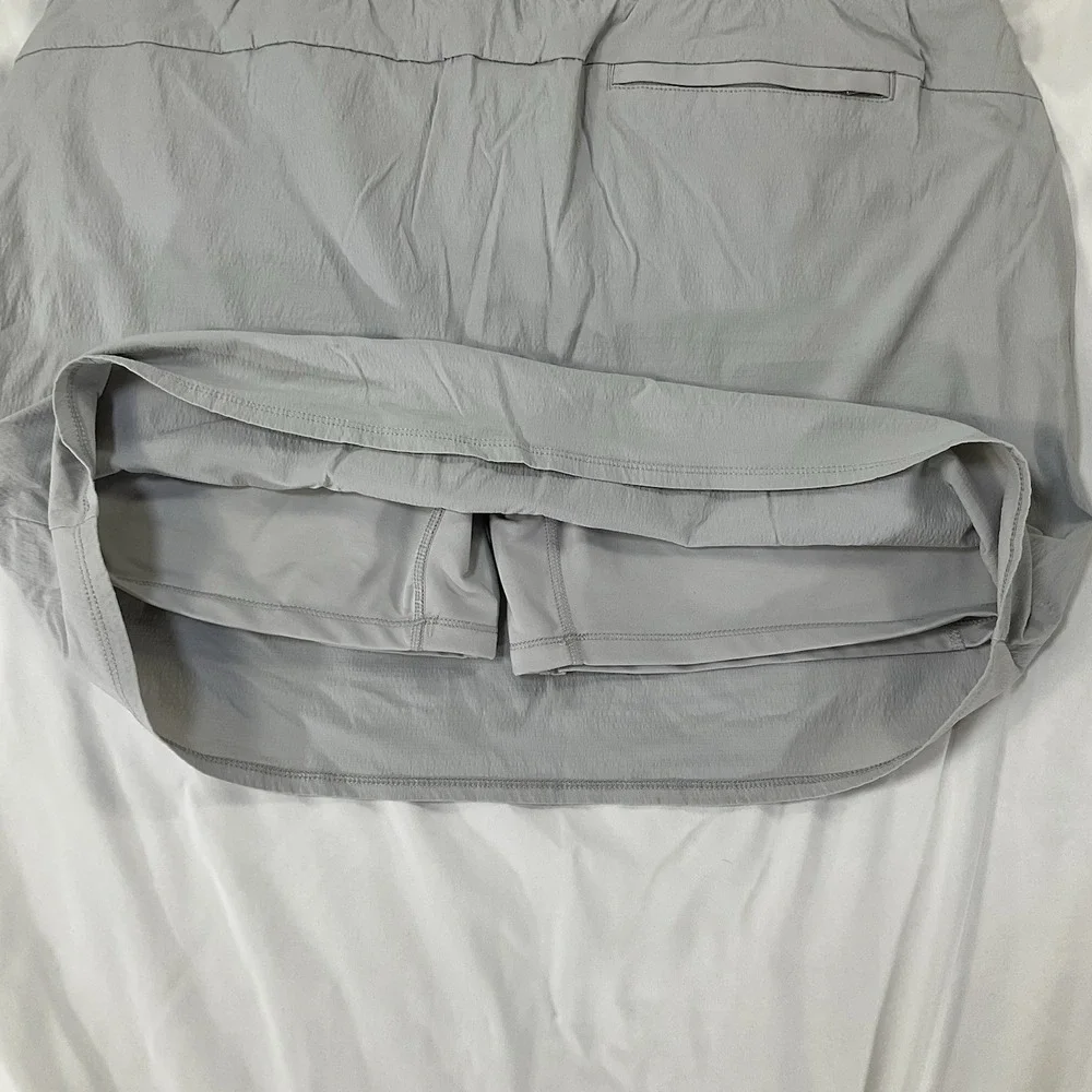 Athleta Trekkie North Skort Nylon Stretch Tennis Golf Athleisure Gray Sz 14T 440